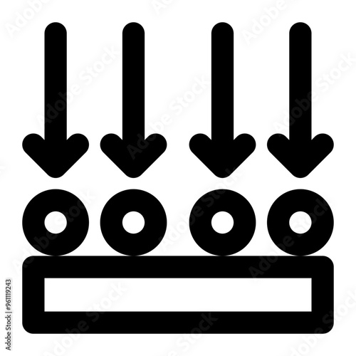 adsorption, chemical process, chemistry, ions, molecules outline icon