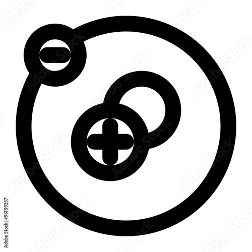 atom, molecule, substances, ion, chemistry outline icon