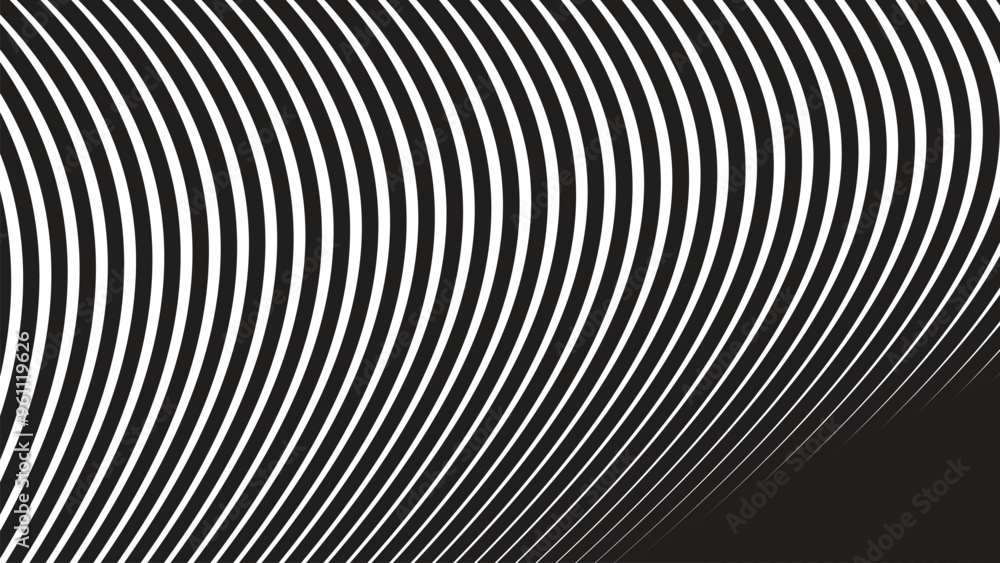 Black oblique curved lines background vector image for backdrop or presentation