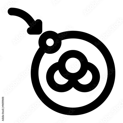 reduction, reduced, atom, reaction, chemistry outline icon