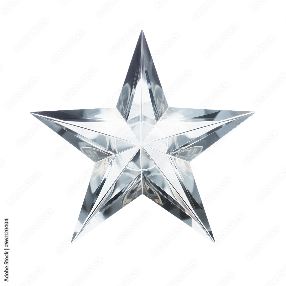 Obraz premium Crystal star ornament with clear geometric design for decoration
