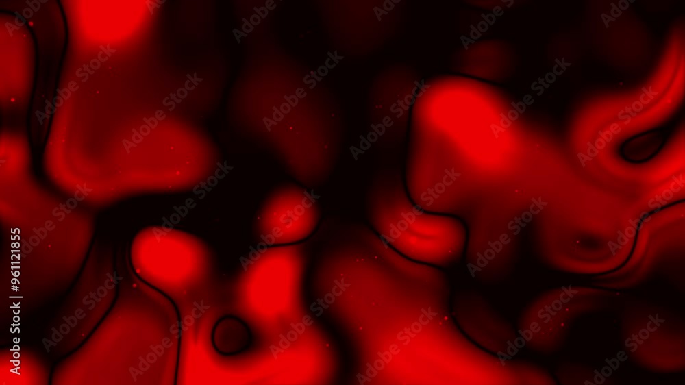 Abstract animation with flowing red shapes, creating a dynamic and ...