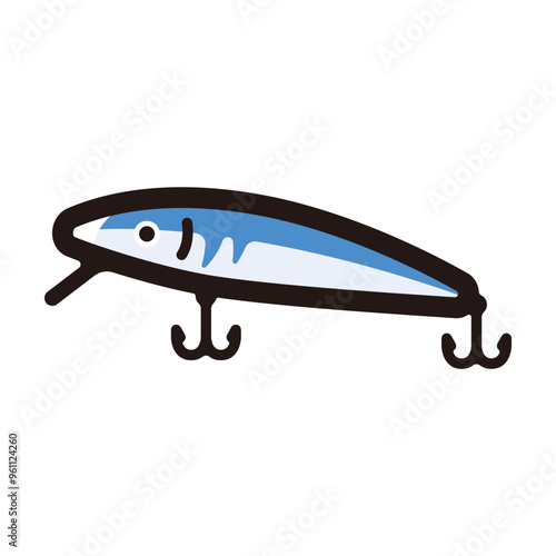 Fishing lure outline icon for graphic design, apps and websites