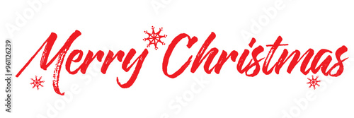 Merry Christmas red hand lettering inscription calligraphy isolated on black background. Vector Illustration. EPS 10