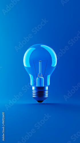 Minimal glowing bulb with a tech feel