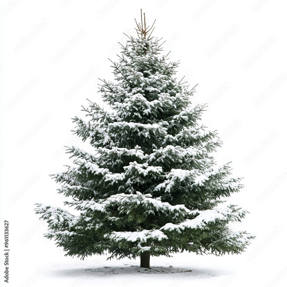 Fototapeta premium Christmas tree isolated on white background
