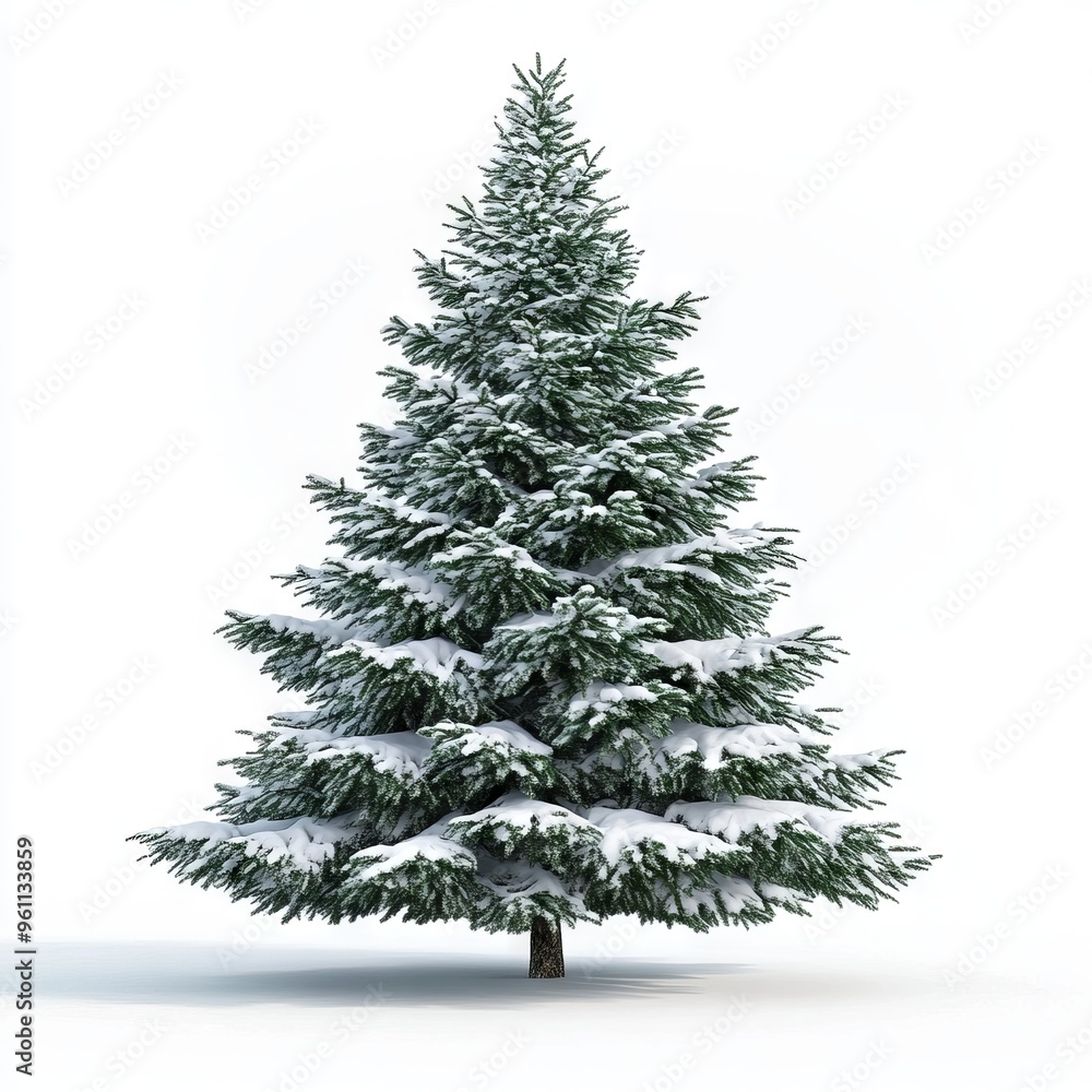 Fototapeta premium Christmas tree isolated on white background
