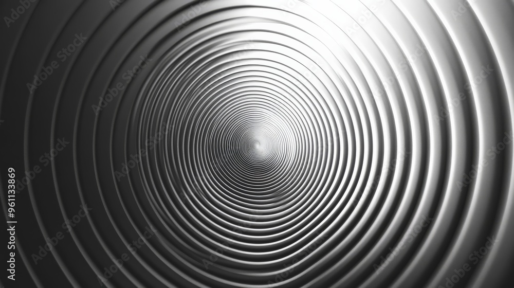 Abstract black and white concentric circles creating a hypnotic tunnel effect, perfect for background and texture use. Abstract black and white concentric circles creating a hypnotic tunnel effect, perfect for background and texture use.