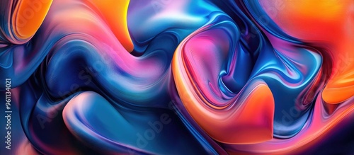 Colorful abstract composition with swirling shapes and vibrant hues creating a dynamic and energetic visual experience