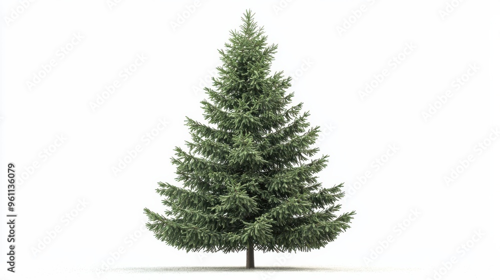 Fototapeta premium spruce white background