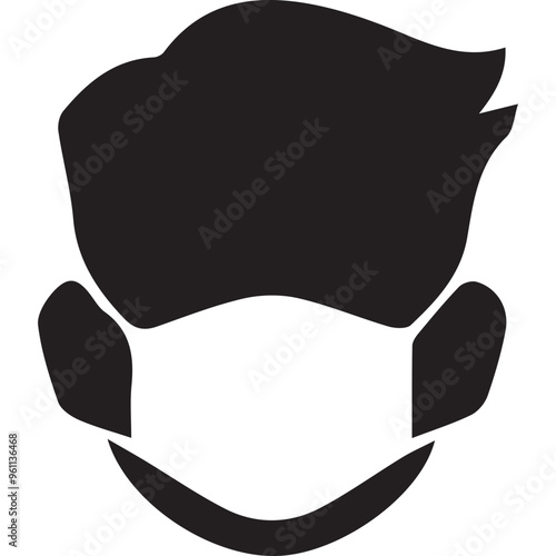 Coronavirus, facemask, male, face, mask icon
