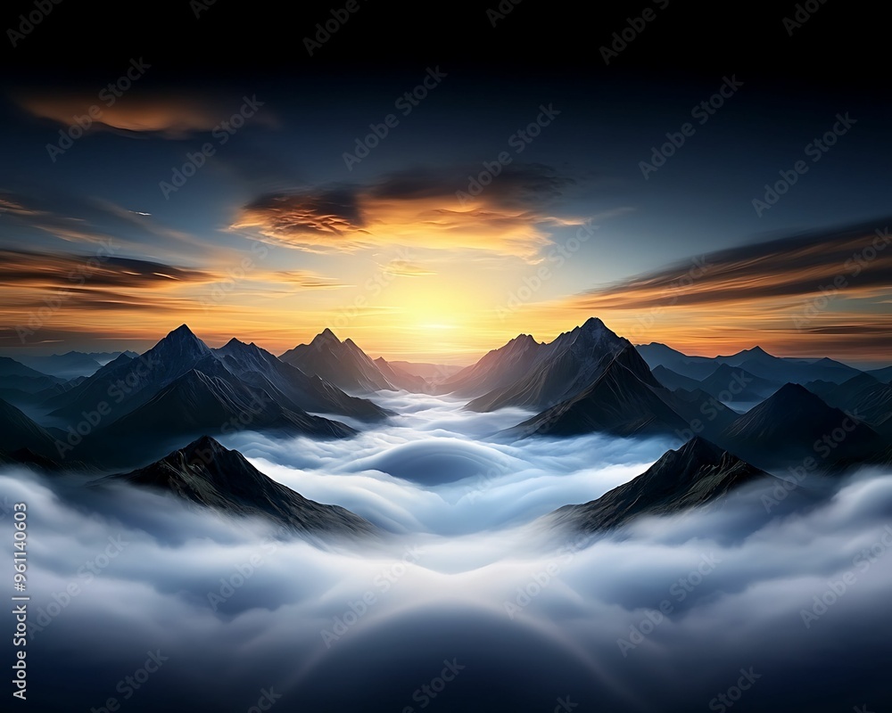 Immersive Sunset Glow on Majestic Mountains - First Person Perspective with Vivid Light and Defined Focus Immersive Sunset Glow on Majestic Mountains - First Person Perspective with Vivid Light and Defined Focus