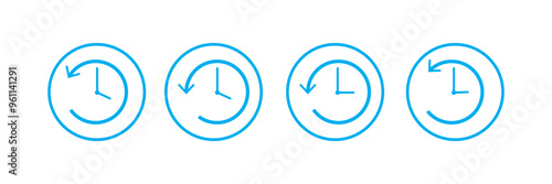 History icon. History line. Vector timer. Countdown time. Clock sign. Time icon. Clock icon. Return icon. Return time. Past time. Management. Task Manager. Support. Watch sign. Stopwatch. Deadline