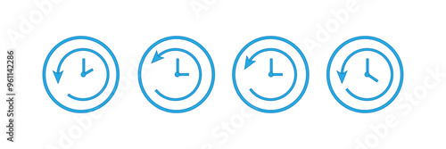 History icon. History line. Vector timer. Countdown time. Clock sign. Time icon. Clock icon. Return icon. Return time. Past time. Management. Task Manager. Support. Watch sign. Stopwatch. Deadline
