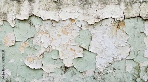 Close-up of a weathered wall surface with peeling paint, showcasing texture, decay, and rustic charm in an urban environment.