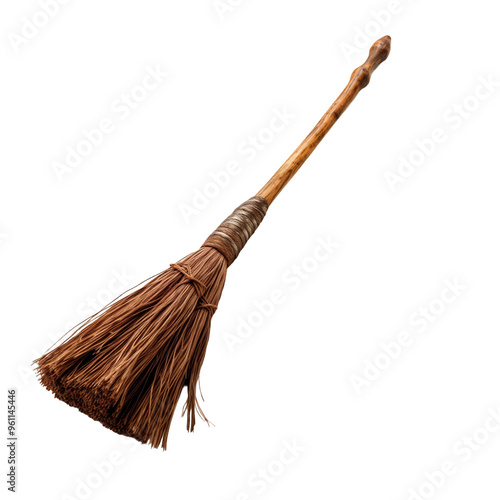 Wallpaper Mural Traditional wooden broom for cleaning and home use, rustic design Torontodigital.ca