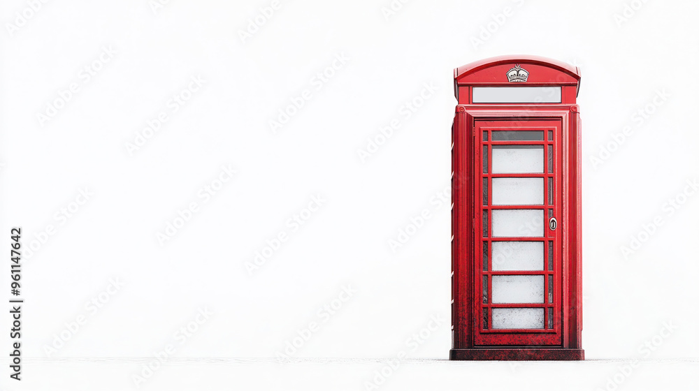 Obraz premium telephone box isolated on white background
