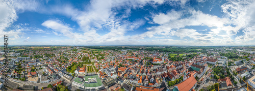 360 Grad Rundblick auf Dillingen im Donautal in Nordschwaben photo