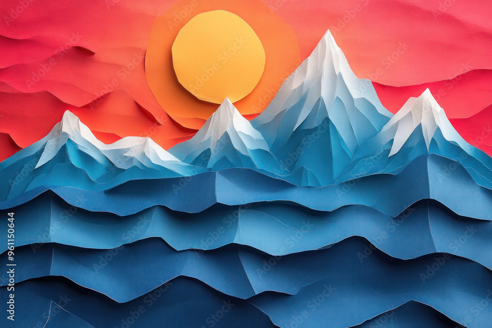 mountain papercraft background mountain papercraft background