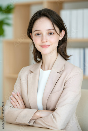 Professional Portrait of a Young Woman with a Confident Expression