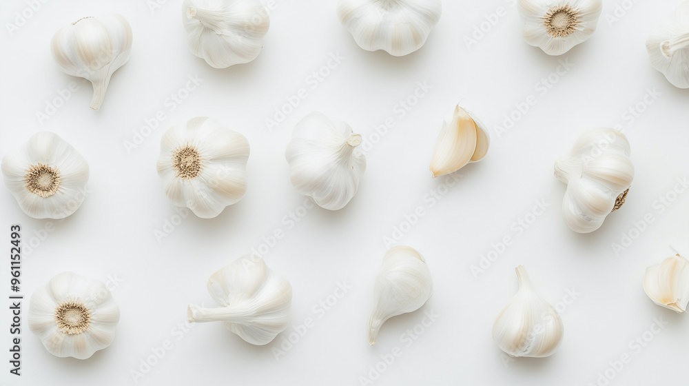 frame of herbs and spices, flat lay with garlic, Garlic, food ingredient, vegetable frame of herbs and spices, flat lay with garlic, Garlic, food ingredient, vegetable