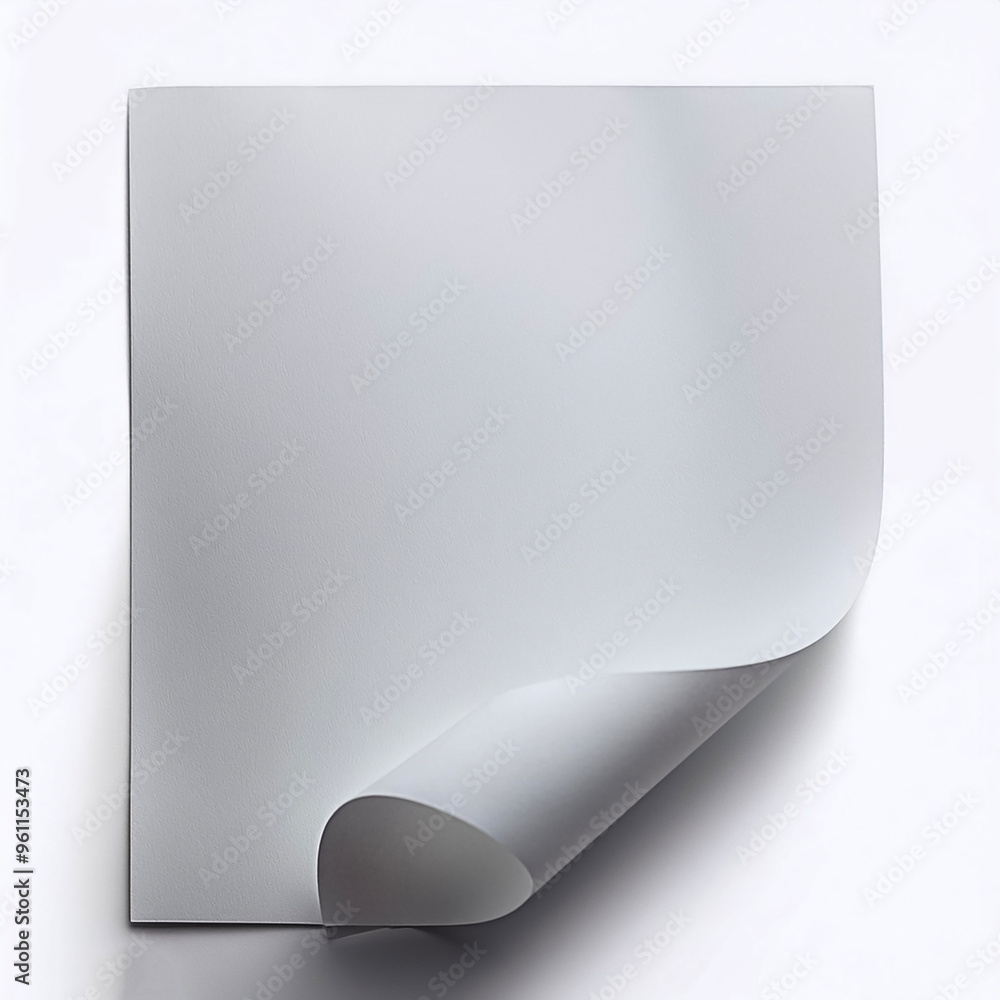 Blank bended paper sheet, isolated on white background Blank bended paper sheet, isolated on white background