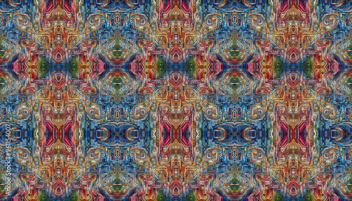 Kaleidoscopic Dreamscape Vibrant Abstract Art perfect for creative backgrounds or innovative textile prints.