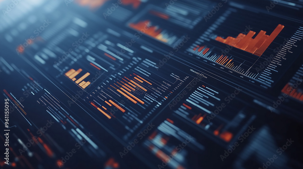financial report cover page with a prominent growth chart, including various financial indicators and analytics data financial report cover page with a prominent growth chart, including various financial indicators and analytics data