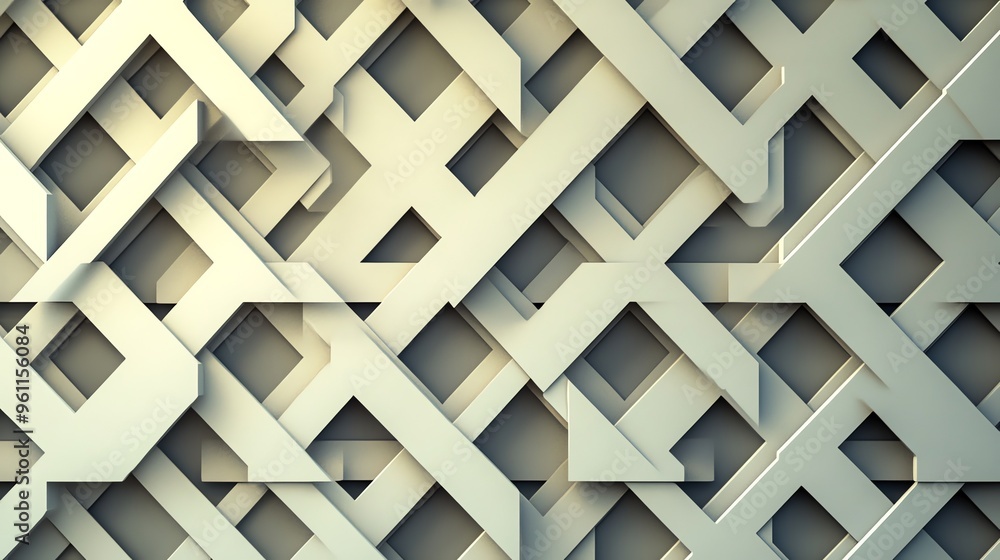 Abstract geometric pattern with overlapping shapes and shadows. Abstract geometric pattern with overlapping shapes and shadows.