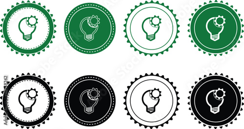 Ecology icon set. Ecology Stamps. Environment, sustainability, nature, recycle, renewable energy; electric bike, eco-friendly, forest, wind power, green symbol. Solid icons vector collection.