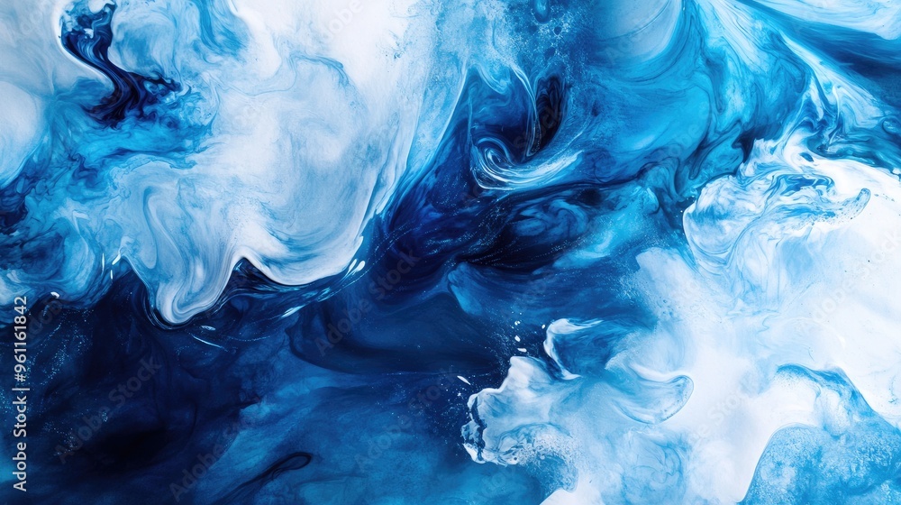 Captivating Blue Fluid Art: A Vision of Movement and Emotion Captivating Blue Fluid Art: A Vision of Movement and Emotion