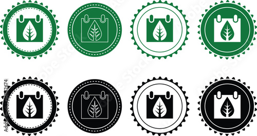 Ecology icon set. Ecology Stamps. Environment, sustainability, nature, recycle, renewable energy; electric bike, eco-friendly, forest, wind power, green symbol. Solid icons vector collection.