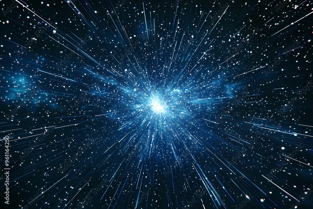 Fototapeta premium A stunning depiction of cosmic energy and starlight emanating in space.