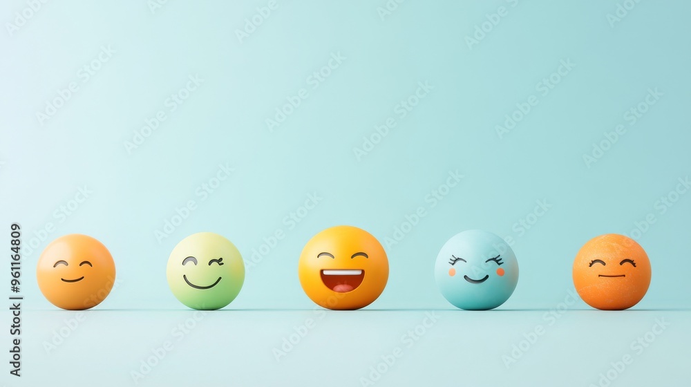 Vibrant 3D Icons of Emotional Well-Being on Solid Background for Wellness Campaigns | Colorful Symbols for Mental Health Ads and Promotion Concepts Vibrant 3D Icons of Emotional Well-Being on Solid Background for Wellness Campaigns | Colorful Symbols for Mental Health Ads and Promotion Concepts