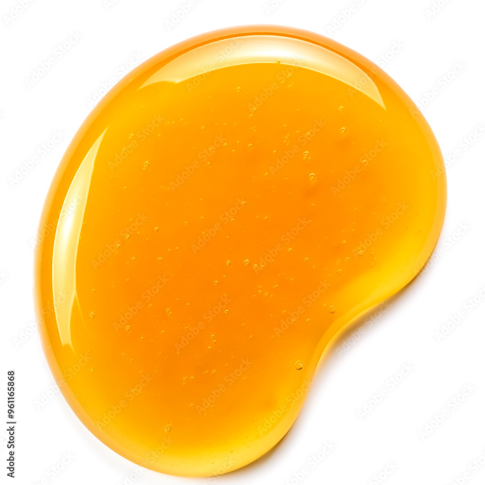 Smear of tasty Honey, isolated on white background, Top view Smear of tasty Honey, isolated on white background, Top view