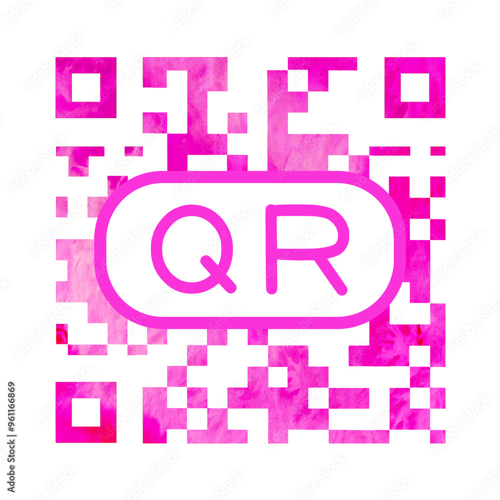 水彩タッチのQRコードのイメージイラスト テクスチャ Fireflyで生成 水彩タッチのQRコードのイメージイラスト テクスチャ Fireflyで生成