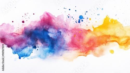 Vibrant Watercolor Splash with Abstract Colors for Creative Designs