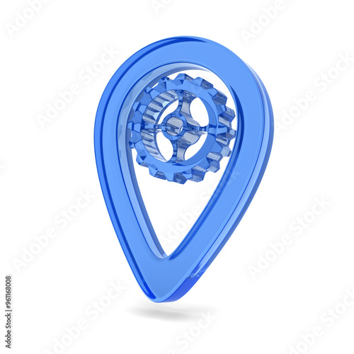 glass pointer marker on whi...