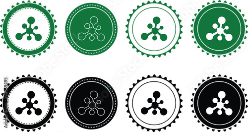 Ecology icon set. Ecology Stamps. Environment, sustainability, nature, recycle, renewable energy; electric bike, eco-friendly, forest, wind power, green symbol. Solid icons vector collection.