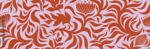 Minimal abstract organic floral shapes pattern. abstract leaf and flower pattern.
