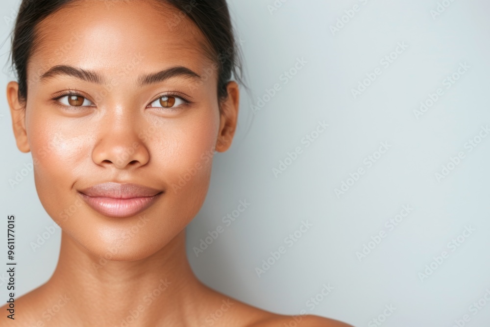Radiant Asian Woman Exhibiting Natural Beauty and Serenity Radiant Asian Woman Exhibiting Natural Beauty and Serenity
