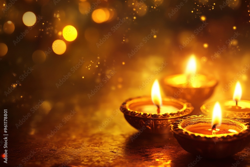 shiny happy diwali indian style banner with text space with generative ai shiny happy diwali indian style banner with text space with generative ai