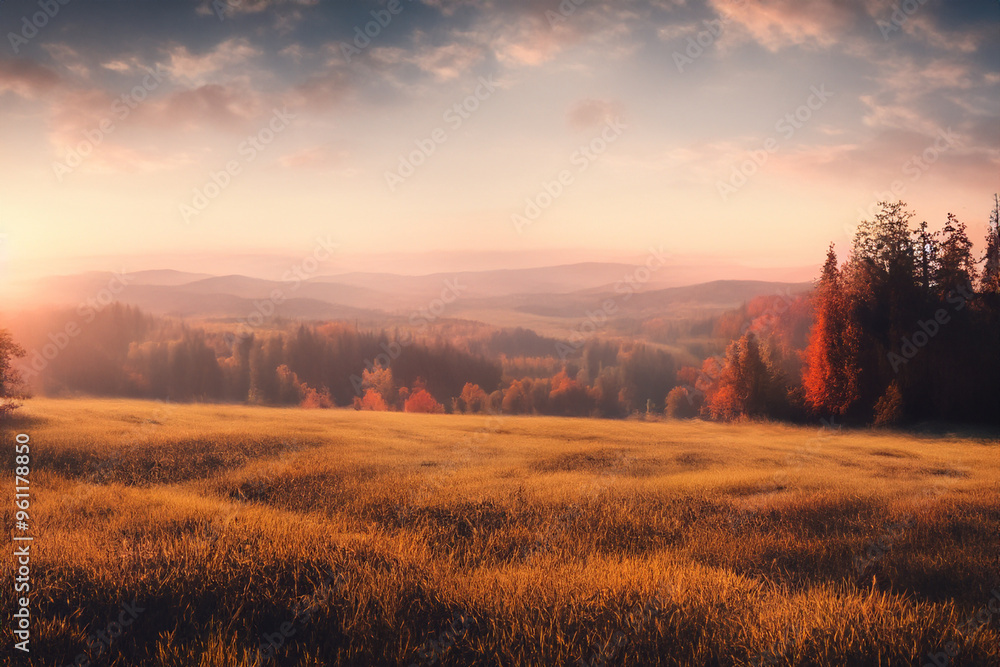 Obraz premium Cozy Landscape Background