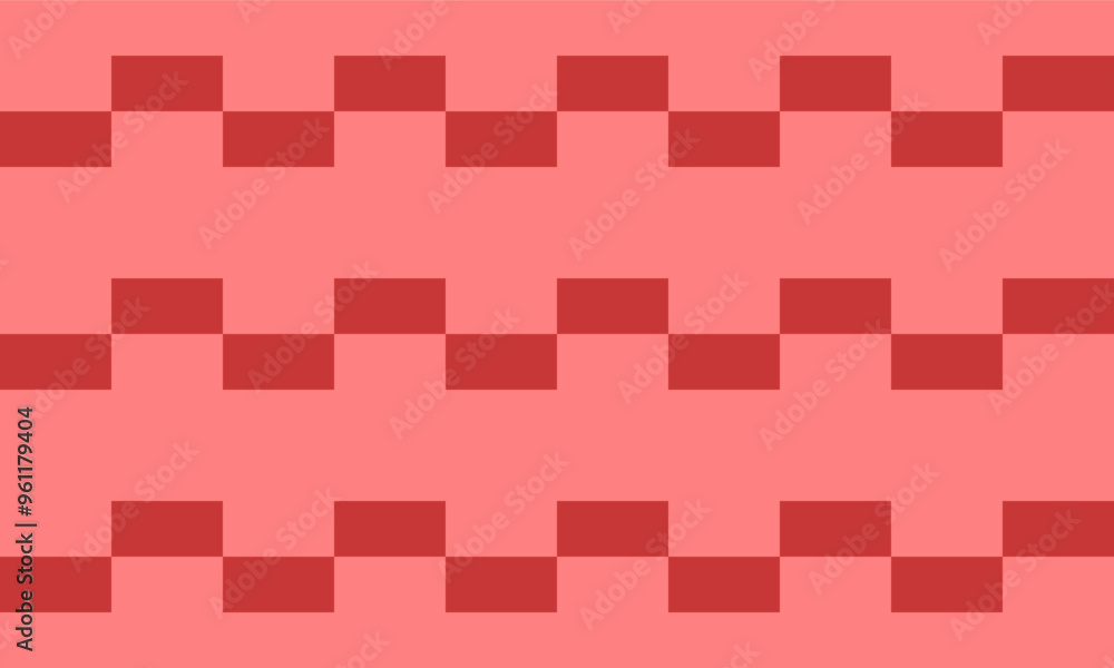 Pink and red abstract background with strip repeat pattern, replete image, block zigzag design for fabric printing, checkerboard chess