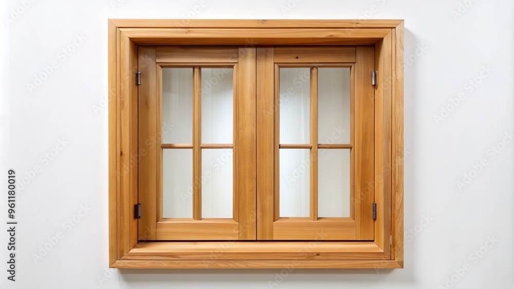 A medium shot of a wooden window closed on a white background, simplicity, frame, design, architecture, interior, rustic, view, vintage, daylight, home, isolation, tranquility., shadow A medium shot of a wooden window closed on a white background, simplicity, frame, design, architecture, interior, rustic, view, vintage, daylight, home, isolation, tranquility., shadow
