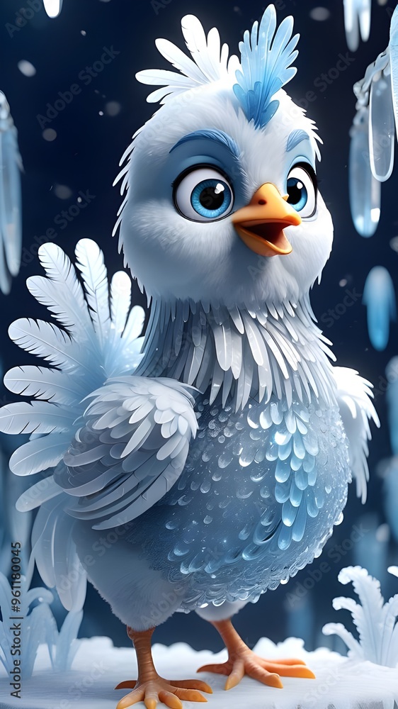 Fototapeta premium blue bird with sign