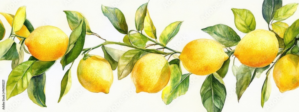 Delightful Watercolor Lemons: A Fresh Take on Nature's Citrus Beauty Delightful Watercolor Lemons: A Fresh Take on Nature's Citrus Beauty