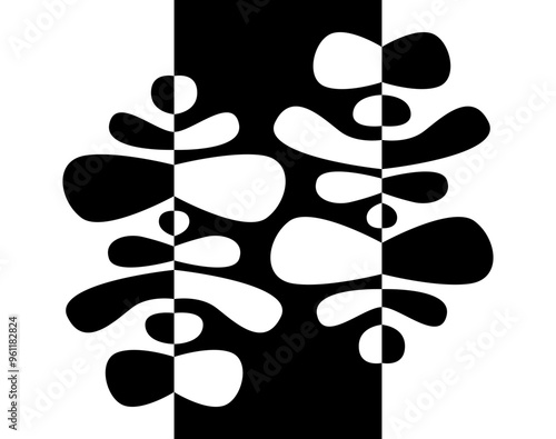 Kontrastreiches, abstraktes Ornament