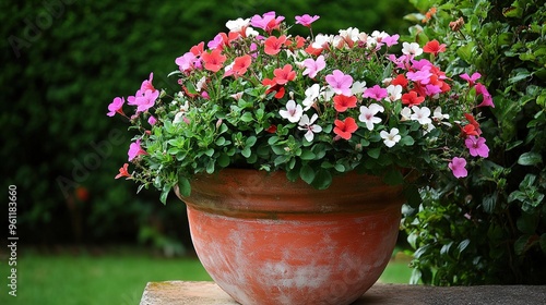 Impressive large flower pot, showcasing a grand and spacious design. The pot is depicted with a substantial size and elegant details, perfect for accommodating a variety of plants.