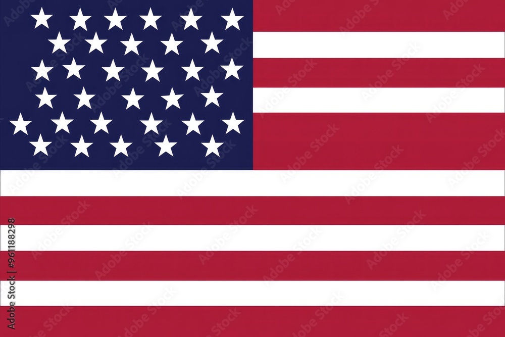 Naklejka premium US American flag. For USA Memorial day, Veteran's day, Labor day, or 4th of July celebration with generative ai